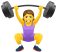 Woman Lifting Weights icon in Emoji style